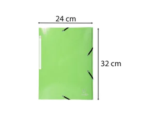 Exacompta Iderama Elastomap Met 3 Kleppen, Met Rugetiket, Limoengroen - 10