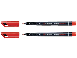 Viltstift STABILO OHpen 842/40 permanent rond fijn rood - 1
