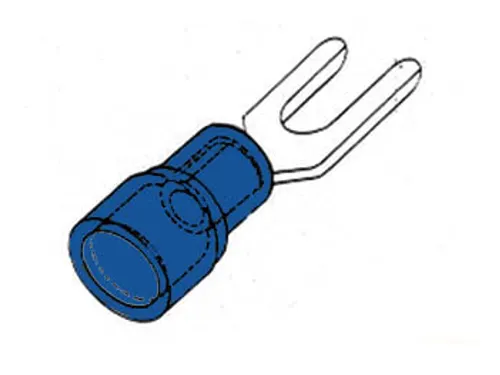 Blauw Kabelschoen 4.3mm