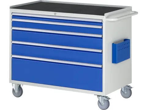 gereedschapswagen 975x1145x650mm metaalblad 450kg 5 laden RAL5010