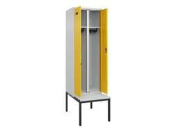 locker met bank,voor scheiding van kleding,HxBxD 2120x600x815mm,2vak