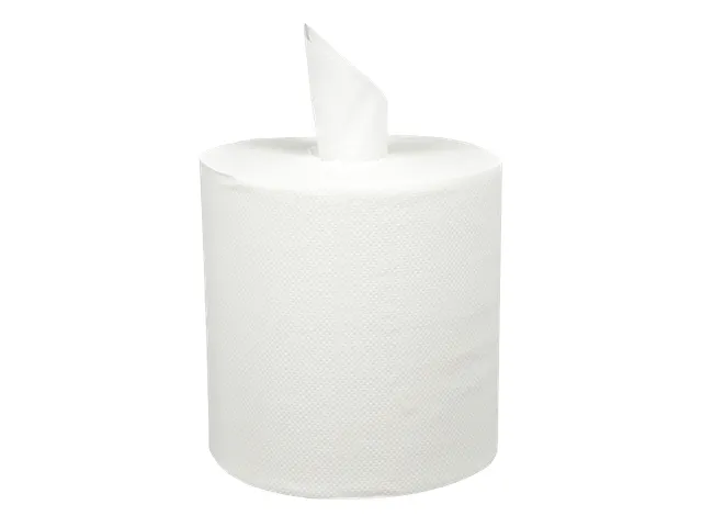 Handdoekrol Wit Midi Coreless cellulose 1-laags 19cmx300m 6 rollen