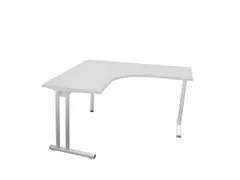 bureau in vrije vorm,HxBxD 740x1400x1400mm,vrije vorm,MP-lichtgrijs