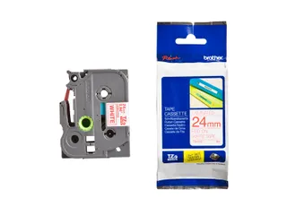Labeltape Brother P-touch TZe-252 standaard 24mm rood op wit - 3