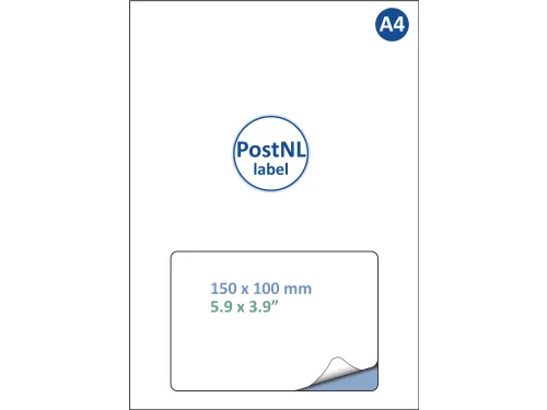 Retourlabel POSTNL label A4 150x100mm 100 Vel