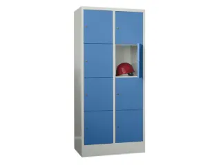 lockerkast,HxBxD 1850x800x500mm,2x4vakken,RAL7035,front RAL5012 - 2
