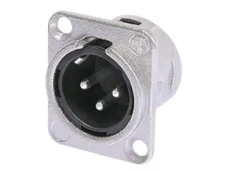 Neutrik - Xlr Chassisdeel, 3-Polig Mannelijk, Verzilverd, Vernikkeld,