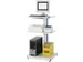 poste informatique,HxlxP 1140x650x650mm,3 tabl.,niveaux gris clair