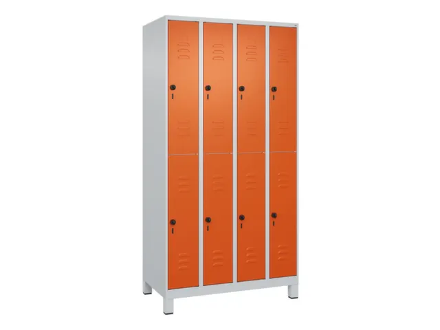 dubbeldekse locker,HxBxD 1950x1000x500mm,4x2vak.,vak B 250mm