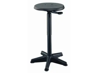 Draaikruk 440-630mm Pu Zwart Gasveer Zwart Voetkruis Kunststof - 1