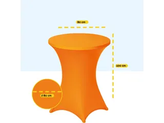 Tafelrok BRASQ voor statafel 80cm oranje - 9