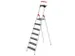 escabeau,7marches XXL,marches/plateforme noir,Hauteur 1,5m