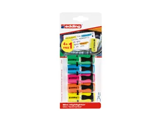 Markeerstift edding 7 mini 1-3mm assorti blister à 4+1 stuk gratis - 2
