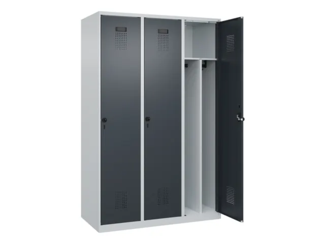 locker voor scheiding van kleding,HxBxD 1850x1200x500mm,3vak
