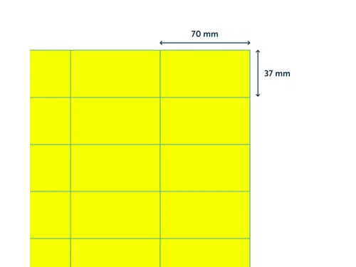 Etiket Rillprint 70x37mm fluorgeel 2400 etiketten