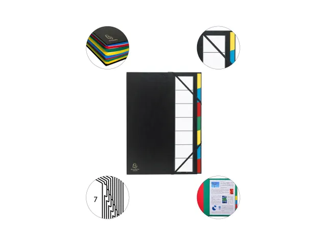 Sorteermap Ordonator Harmonika 7 vak zw