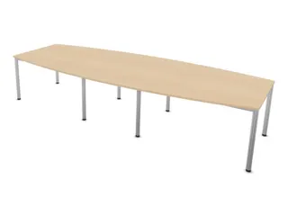 vergadertafel,HxBxD 740x3600x1400mm,vatvormig,NE-esdoorn - 1