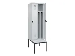 locker met bank,voor scheiding van kleding,HxBxD 2120x600x815mm,2vak