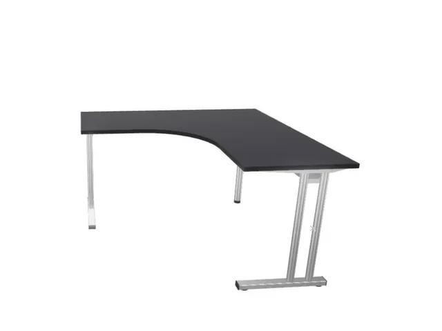 bureau in vrije vorm,HxBxD 740x1400x1400mm,vrije vorm,CC-zwart