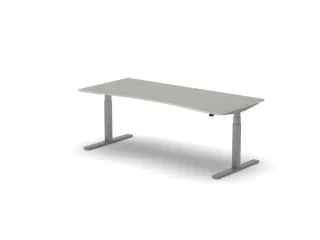 Elektrisch ihv bureau,HxBxD 650-1310x2000x900/800mm,blad lichtgrijs - 1