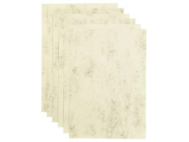 Kopieerpapier Papicolor A4 90gr 12 vel marble ivoor