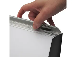 Kliklijst Seco A2 zwart 25mm Aluminium frame, anti-glans PVC voorkant - 4