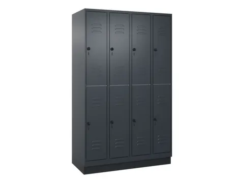 dubbeldekse locker,HxBxD 1950x1200x500mm,4x2vak.,vak B 300mm