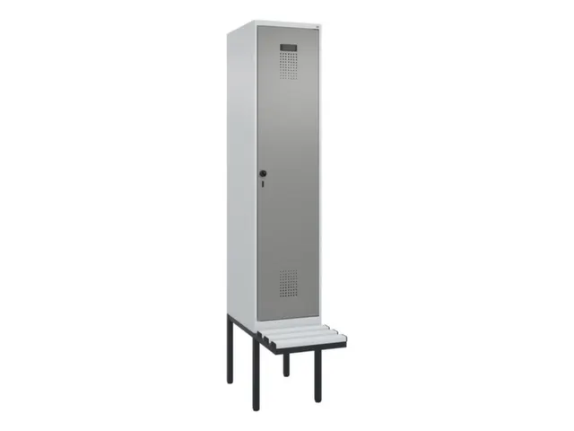 locker met bank,voor scheiding van kleding,HxBxD 2120x400x815mm,1vak