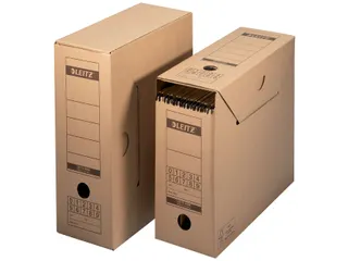 Archiefdoos Leitz 6086 Premium 120x275x325mm met afsluitklep bruin - 4