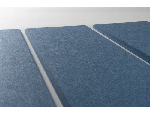 Akoestische PET-vilt wandtegels 30x120cm Blauw 4 Stuks