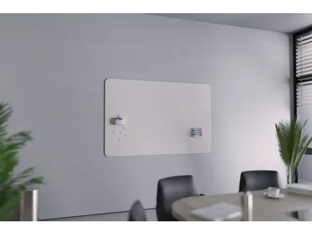 MATTE Porte-marqueurs pour tableau en verre Magnétique Gris chaud