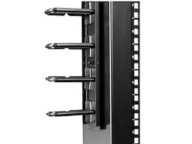 Verticale kabelmanager met D-ring haken 20U 91 cm