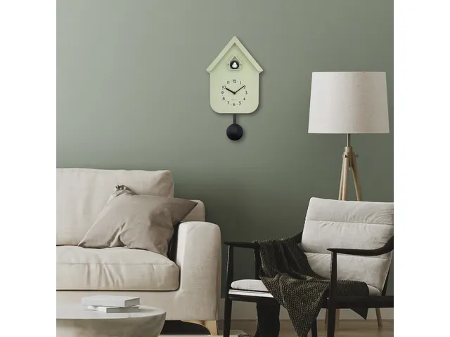 Horloge murale NeXtime Twitter 21,5x41,5 cm vert olive