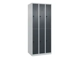dubbeldekse locker,HxBxD 1850x750x500mm,3x2vak.,vak B 250mm