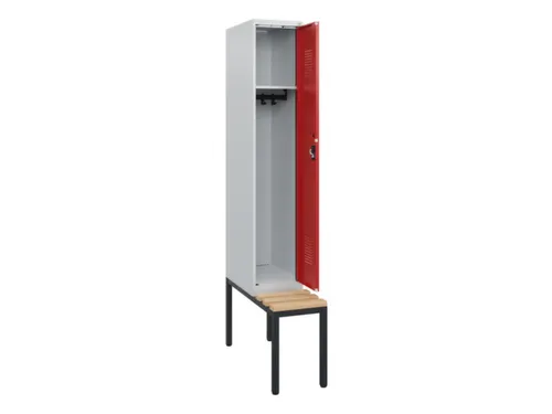 locker met bank,HxBxD 1950x300x815mm,1vak,vak B 300mm,cilinderslot