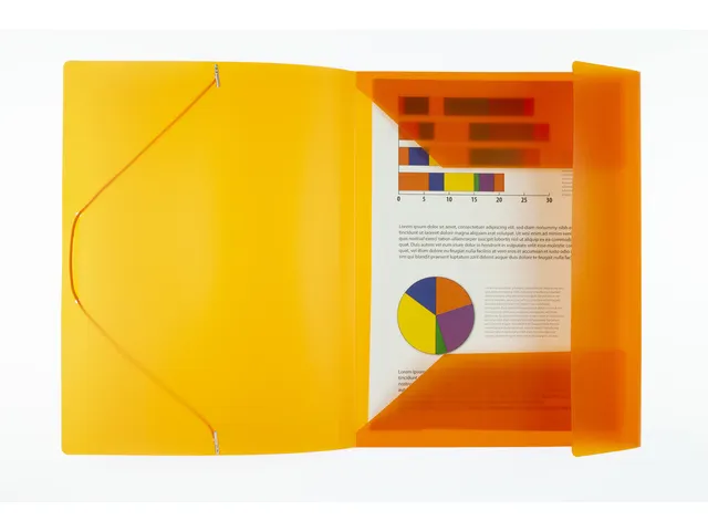 Elastomap Kangaro A4 PP transparant oranje