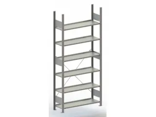 Inhaakstelling Aanbouwveld Verzinkt 1850x1006x636mm 6legborden 80kg - 2