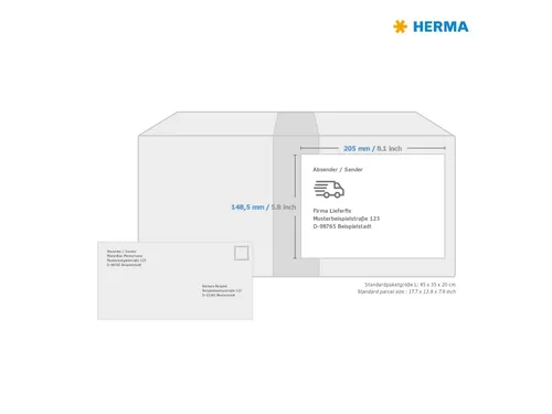 HERMA 8690 Premium Adresetiketten A5 148,5x205mm Wit 400 stuks
