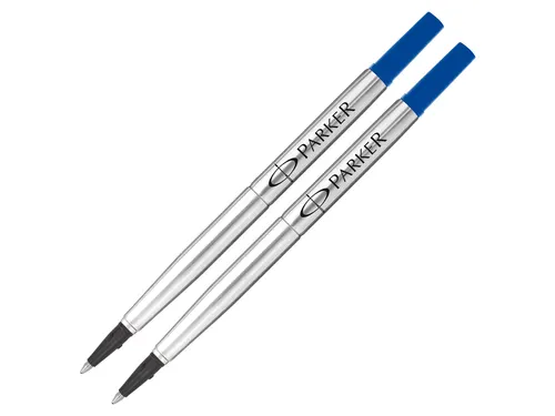 Rollerpenvulling Parker Quink medium blauw blister à 2 stuks