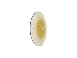 Wandklok Nextime dia 50cm bolvormig glas geel kunststof Deep