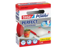 Plakband Tesa textiel 19mmx2.75m rood