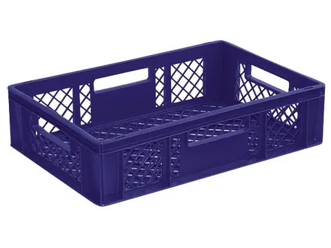 Euronorm Stapelkrat Pe 150x600x400mm 27liter Open Blauw