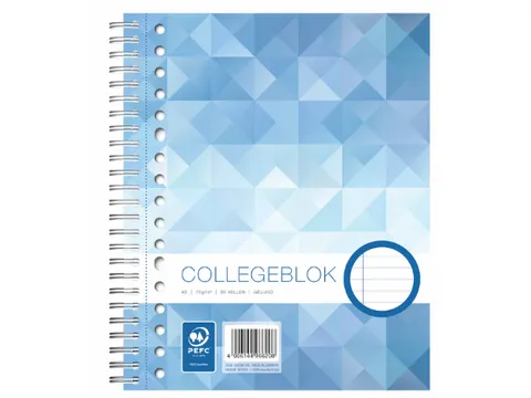 Collegeblok Work A5 lijn 80vel 70g 17-gaats
