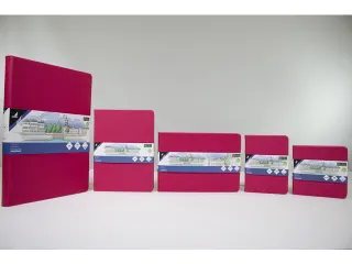 Schetsboek Kangaro A5 ruby PU HC 80 vel 140gr roomwit met elastiek en - 9
