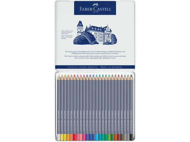 Crayon de couleur Aquarellable Faber-Castell Goldfaber etui 24 pces