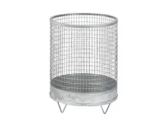 Afvalbak Draadgaas 63 Liter Vloeropstelling Staalplaatbodem Verzinkt