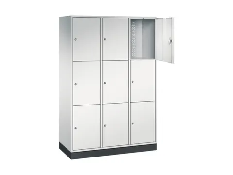 grootvolume-lockersysteem,RAL 7035,HxBxD 1950x1220x500mm,3x3vakken