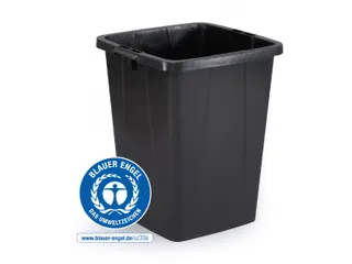 Afvalbak Durabin Eco 90L Zwart Vierkant - 1