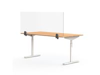 Scheidingsscherm Voor enkel bureau met Bureauklem 58x160cm Plexiglas