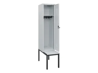 locker met bank,HxBxD 1950x400x815mm,1vak,vak B 400mm,draaigrendel - 1